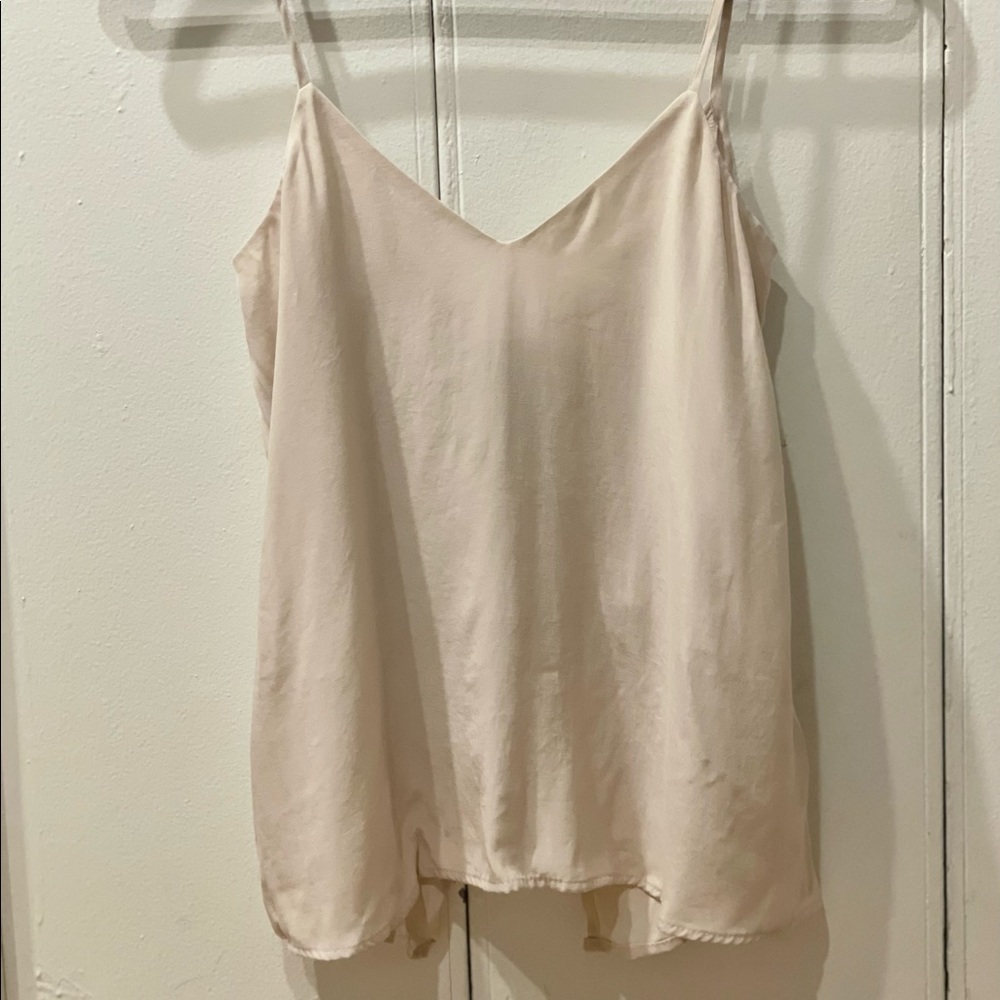 H&M Blush Satin-Like Tie-Back Cami, Size 2 w/ Tags